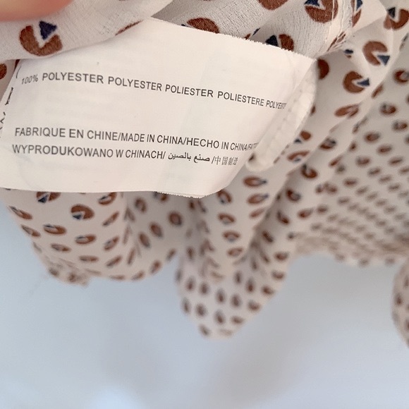 ARTLOVE Paris • Short Flutter Sleeve Tie Back Geometric Print Dress Size Small - Picture 10 of 12